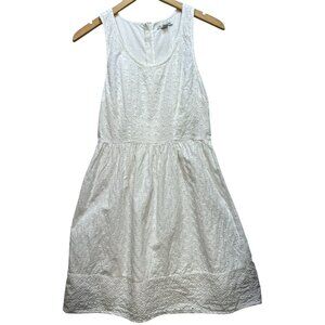 American Eagle Women's Eyelet Cottagecore Dress Size 8 White Coastal